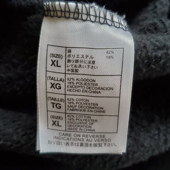 DISNEY Pirates of the Caribbean Full Zip Sweatshirt Mens XL Black Embroider Knit - Picture 4 of 10